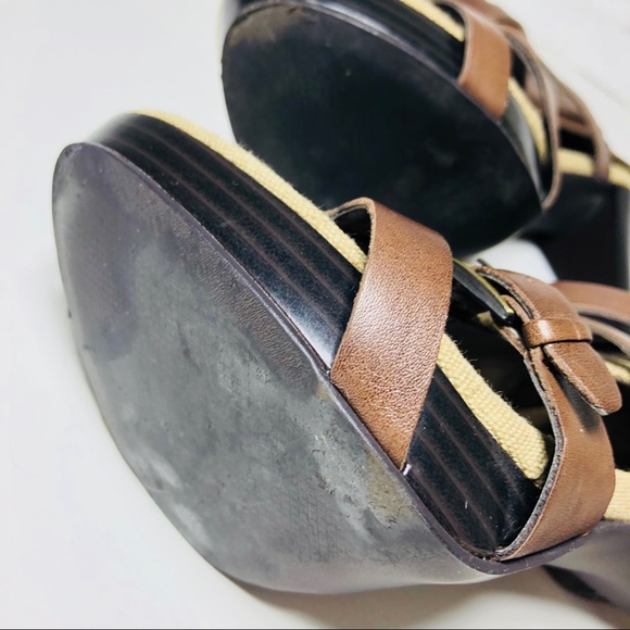 FIRM Sam Edelman Shane Strap Sandal Brown Heel - Picture 6 of 8